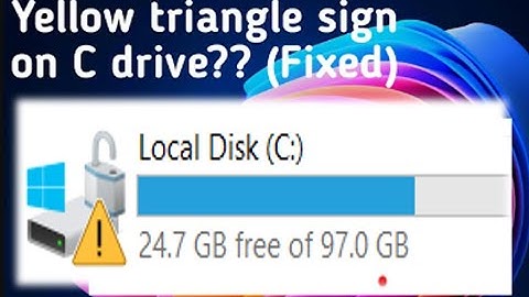 Yellow Triangle Sign (Warning Sign) on C Drive in Windows PC (Fixed) #microsoftoffice #windows #cmd