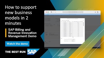 Discover SAP Billing and Revenue Innovation Management | Overview Demo