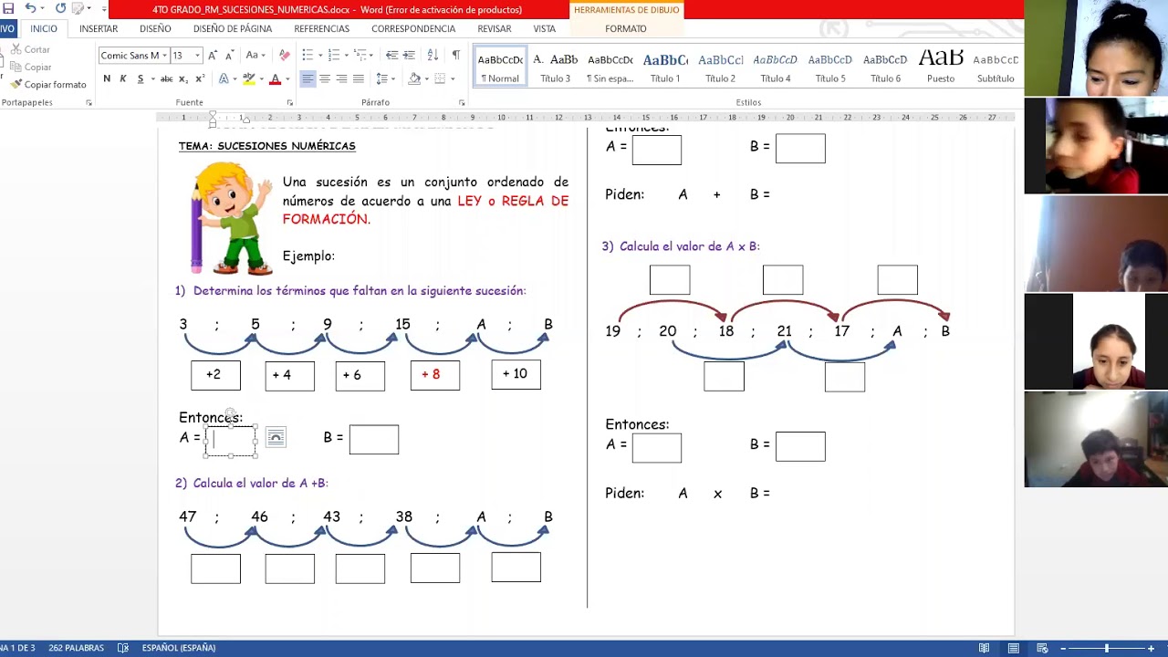 SUCESIONES NUMÉRICAS PARA PRIMARIA YouTube