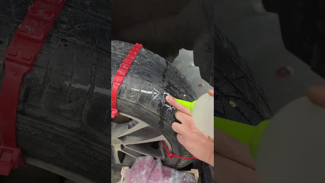 Flat tire fear? 🚗 Not anymore. Repair your tire in 30 seconds and keep driving without stress.#Tire