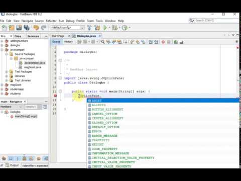 Displaying text in a dialog box in java - YouTube