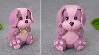 Wonderful Fabric Dog WITHOUT A PATTERN  Even a Beginner will Handle it!