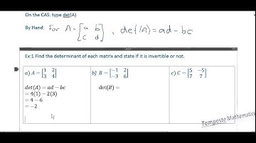 Inverses and Determinants of Matrices