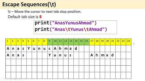 Lecture 2: First Step With Python Programming ,Escape Sequence - Part 4