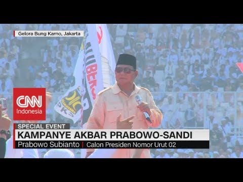 Pidato Berapi Api Prabowo Di Kampanye Akbar Di Gbk Youtube