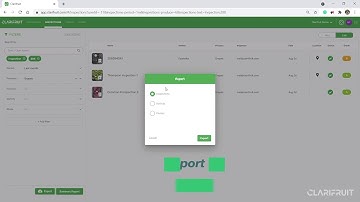 ClariFruit Dashboard Export data to Excel_CSV