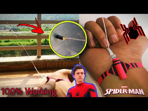 How to make real spiderman working web shooter || 100% working || Sticky web || Hackstark