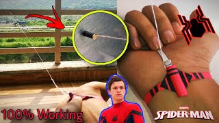 How to make real spiderman working web shooter || 100% working || Sticky web || Hackstark