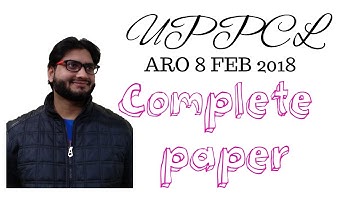 uppcl aro Complete question paper 8 feb 2018||AWILL GURU
