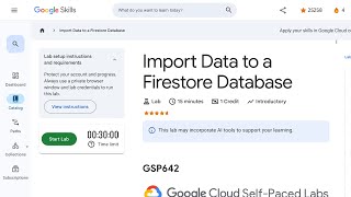 Import Data to a Firestore Database GSP642