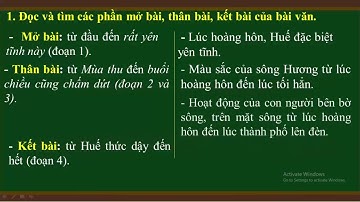 TLV lop 5  Tuần 1  Tiết 1  Cấu tạo bài văn tả cảnh