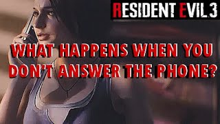 Resident Evil 3 - What happens if you don't answer the phone?