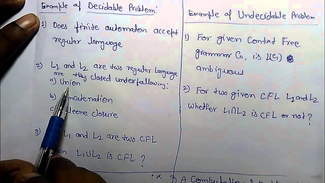 Undecidable and Decidable problem - YouTube