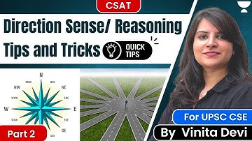 Direction Sense/ Reasoning Tips and Tricks I Part 2 I CSAT I UPSC CSE I By Vinita Devi