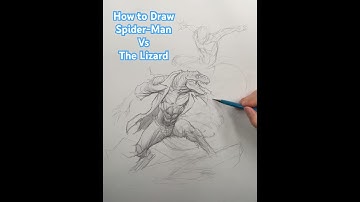 How to Draw Spider-Man versus The Lizard #frankchoartist #marvel #spiderman #lizard #drawing #sketch