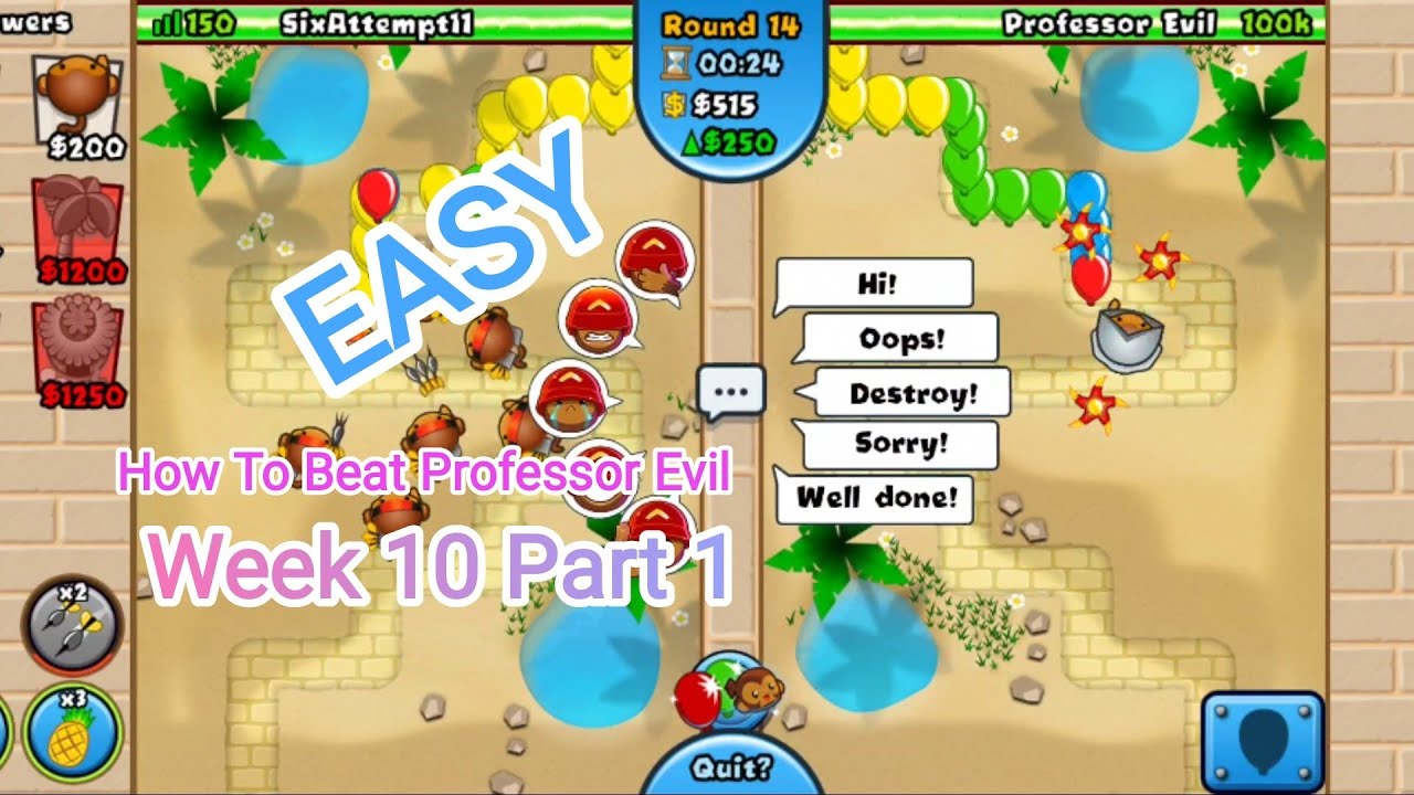 How To Beat Bloons Td Battle Challenge