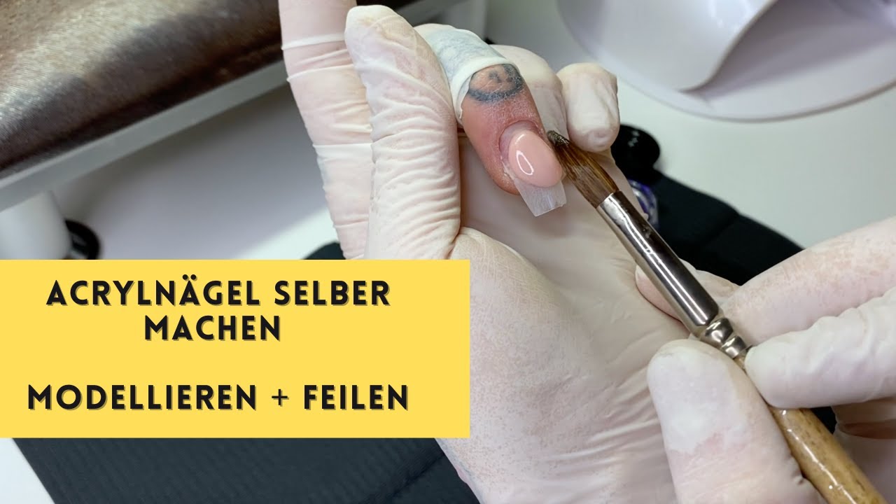 Acrylnägel selber machen - Aufbau modellieren für Anfänger - YouTube