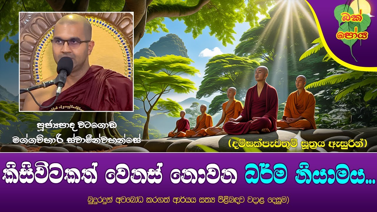 Ven Watagoda Maggawihari Thero | 2024-04-23 | 06:30 PM (කිසිවිටකත් වෙනස් නොවන ධර්ම නියාමය...)