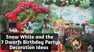 Snow White and the 7 dwarfs Birthday Party Decoration Ideas #DIY #snowwhite #disneyprincess by Cloud Event Management 640 views 10 months ago 3 minutes, 31 seconds