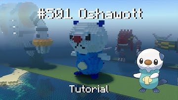 How to build a Pokémon Oshawott statue in minecraft (Tutorial)