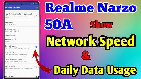 How To Show Daily Data Usage In Realme Narzo 50A, Realme Narzo 50A Show Daily Data Usage