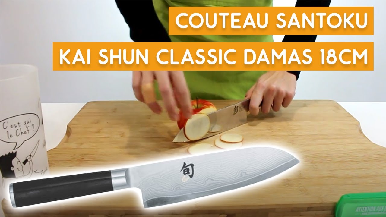 Couteau japonais Santoku 19 cm Kai shun classic damas