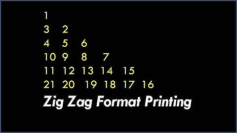 C Program For Numbers Printing - How to Print the Numbers in Zigzag Format