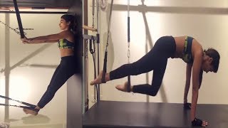 Pooja Hegde morning workout Fitness Execrcise At Gym Telugu Heroine Updates Movies | Cinema Politics