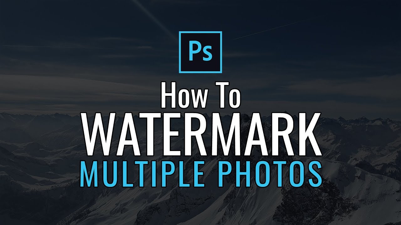 batch watermark photos photoshop