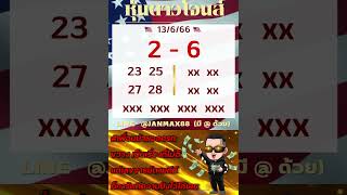 หุ้นดาวโจนส์ 13/6/66 | เลขเด็ดดาวโจนส์ หุ้น janmax88 #shorts