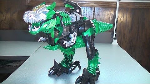 TRANSFORMERS ROBOTS IN DISGUISE STOMP & CHOMP GRIMLOCK VIDEO TOY REVIEW
