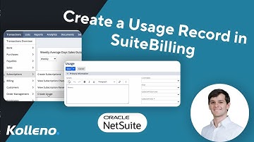 NetSuite Tutorial | Create a Usage Record in SuiteBilling