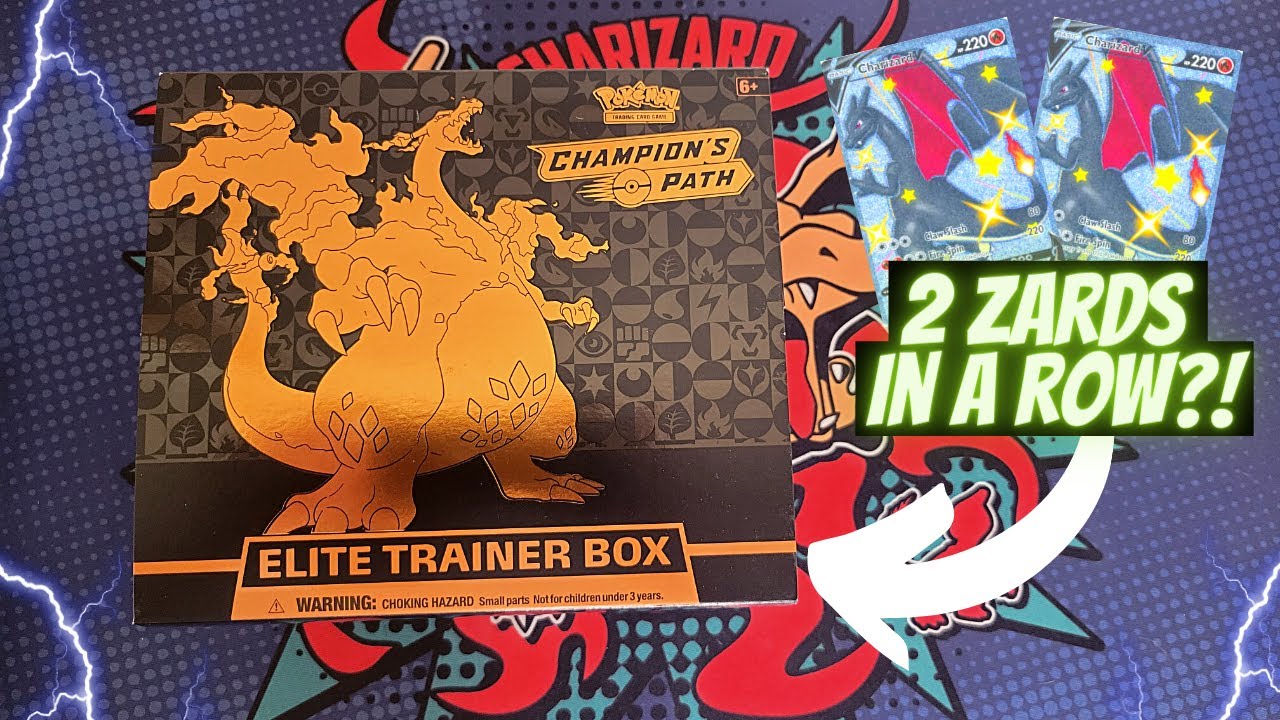 2 Charizards in a Row?? Champion's Path Elite Trainer Box! Pokémon Card Opening!