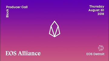EOS Alliance Arbitration & Dispute Resolution Call - August 30th, 2018