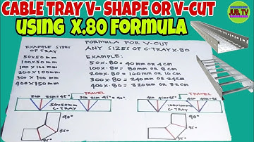 TIPS HOW TO BEND CABLE TRAY USING X.80 FORMULA ANY SIZES OF CABLE TRAY