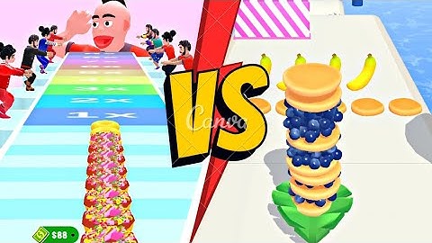 ▶️ Donut stack: Run race 3D  🆚️ Pancake Run
