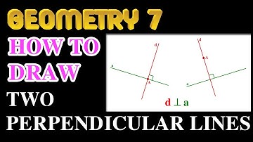 How to draw two perpendicular lines by the set square | Online Courses | Geometry 7 | Math Garden