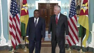 Secretary Tillerson Meets With Mozambique President Nyusi