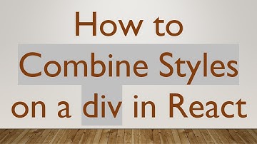 How to Combine Styles on a div in React