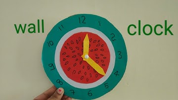 Wall clock paper craft ideas/how to make clock model easy way/school project activities