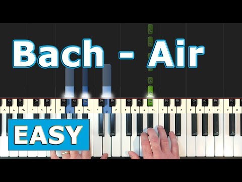 Bach - Air on the G String - EASY Piano Tutorial
