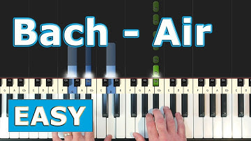 Bach - Air on the G String - EASY Piano Tutorial