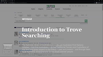Discover Trove: Introduction to Trove Searching