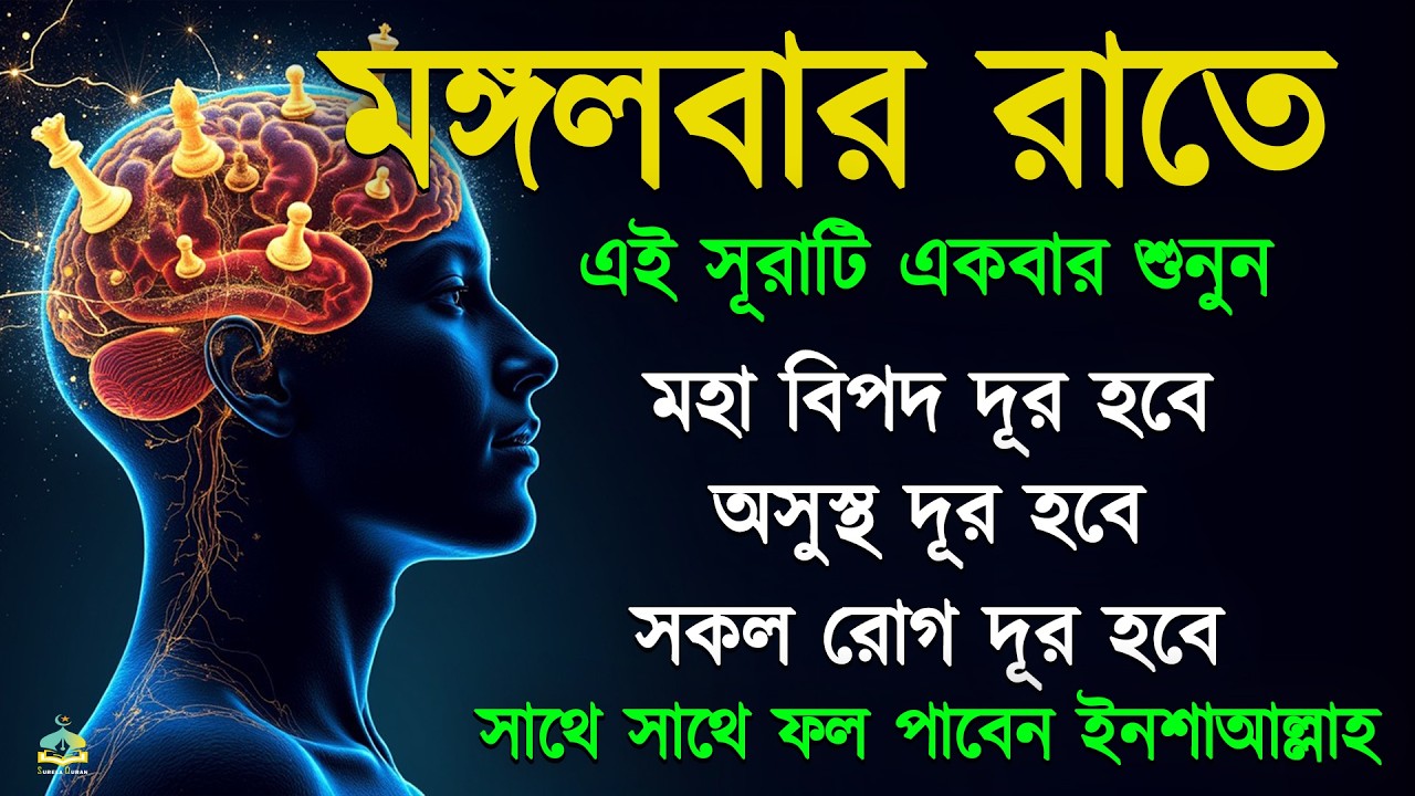মঙ্গলবার রাতে সুরাটি শুনুন, জীন পালাবে, মহা বিপদ অসুস্থতা দূর হবে ইনশাআল্লাহ-শক্তিশালী রুকাইয়ার আয়াত