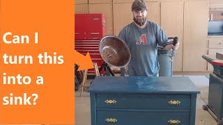 How to build a bathroom vanity out of a vintage dresserPart 1: Fitting the case