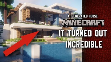 I TRIED TO BUILD A MODERN HOUSE GENERATED BY AI ( Minecraft Challenge )
