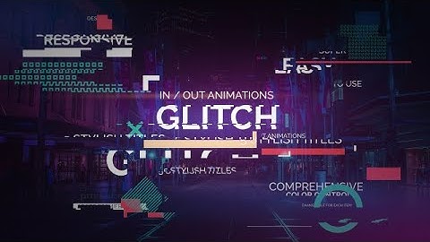 Stylish Glitch Titles Premiere Rush Templates