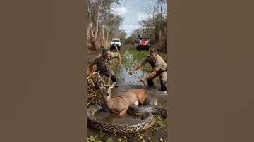 Heart-Stopping Rescue: Deer vs Python! #youtubeshorts