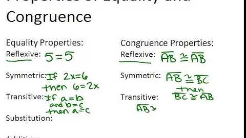 Properties of Equality and Congruence: Lesson (Geometry Concepts)