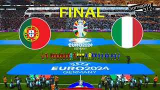 PORTUGAL vs ITALY - FINAL | EURO 2024 GERMANY | Full Match All Goals | PES Gameplay